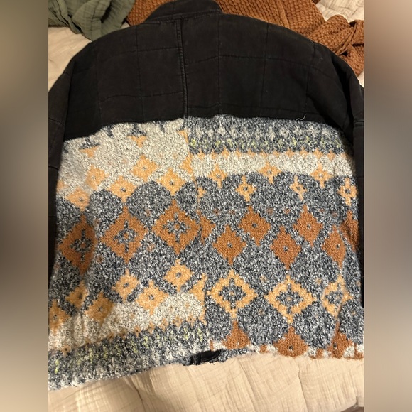 NWT Free People quilted dolman jacket with beautiful knit detail. - Picture 6 of 12